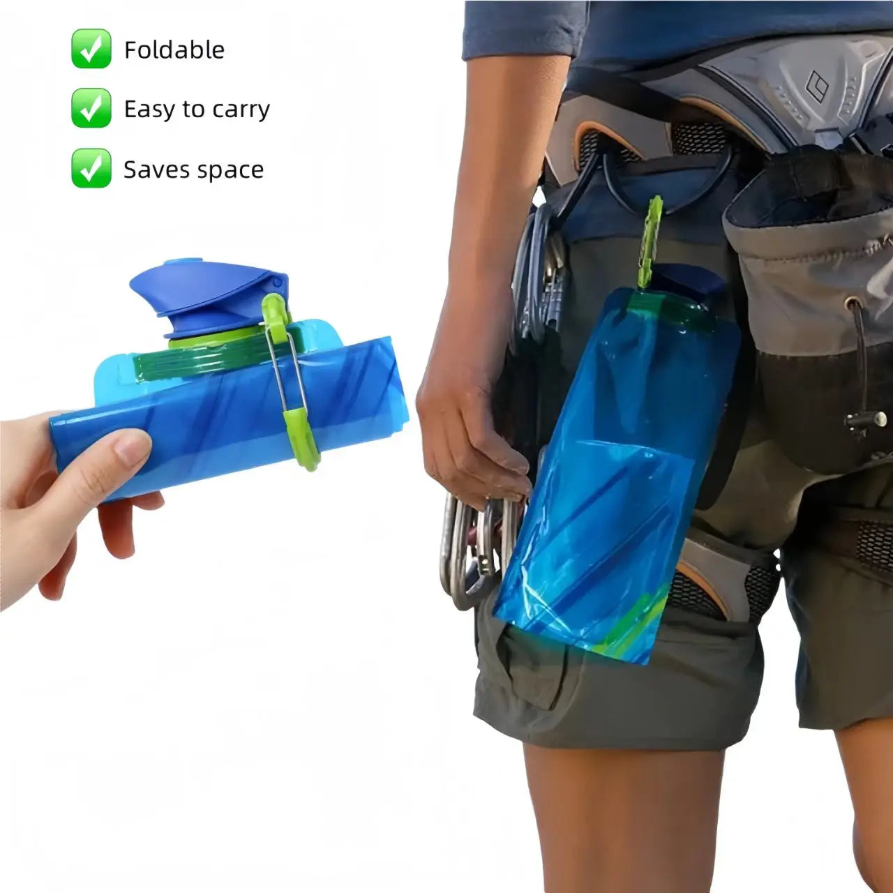 LOYPHARD™ 700ML Foldable Water Bottle – Reusable Soft Flask for Travel, Camping & Outdoor Sports.