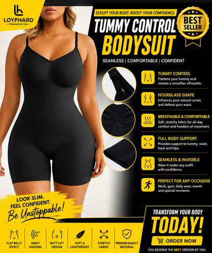LOYPHARD SculptFit Bodysuit – Seamless Tummy Control & High Waist Shapewear.