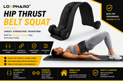 LOYPHARD Adjustable Weighted Waist Belt, for Home Workouts, Dumbbell Training & Hip Shaping, Home Gym Fitness Equipment