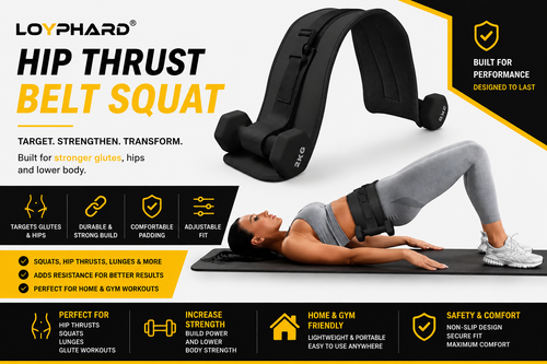 LOYPHARD Adjustable Weighted Waist Belt, for Home Workouts, Dumbbell Training & Hip Shaping, Home Gym Fitness Equipment