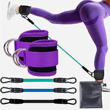 LOYPHARD Ankle Resistance Bands Set – Fitness Workout Equipment for Legs, Glutes, Yoga & Gym Training